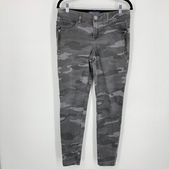 Democracy "Ab"solution Pants Womens 6 Camo Skinny Stretch Zipper Pockets Casual - Picture 1 of 15
